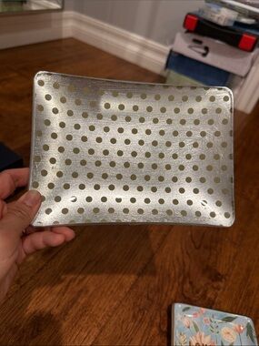 Metallic Polka Dot Cosmetic Pouch